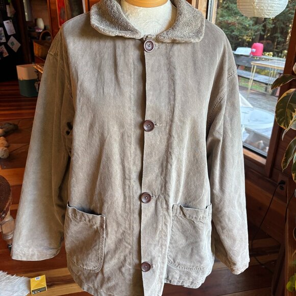Sherpa Long Chore Coat - OLDER BROTHER - Charred Brown S/M - Picture 2 of 7